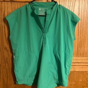 FIGS scrub set in safety green